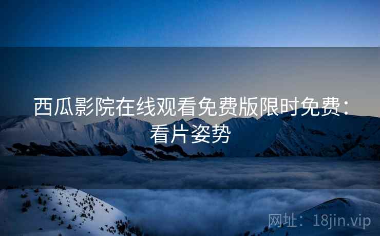 西瓜影院在线观看免费版限时免费：看片姿势